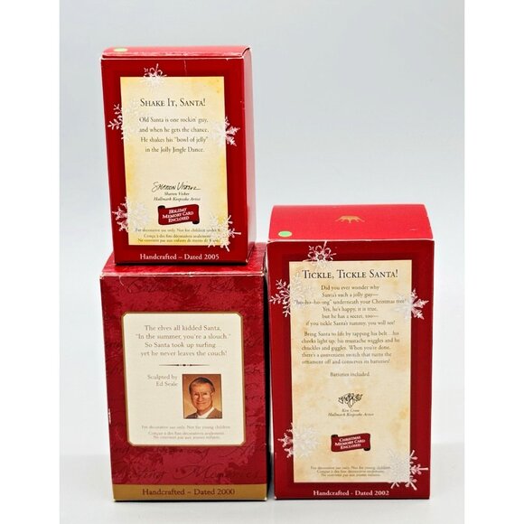 Hallmark Keepsake Tickle Santa Shake It Santa North Pole Network Lot of 3 - Picture 8 of 8